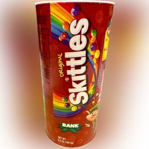 VTG RARE SKITTLES CONTAINER DECANTER TUBE PIGGY BANK COLLECTIBLE NOSTALGIC 5.5”